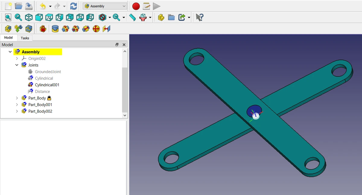 FreeCAD 装配工作台的官方界面截图