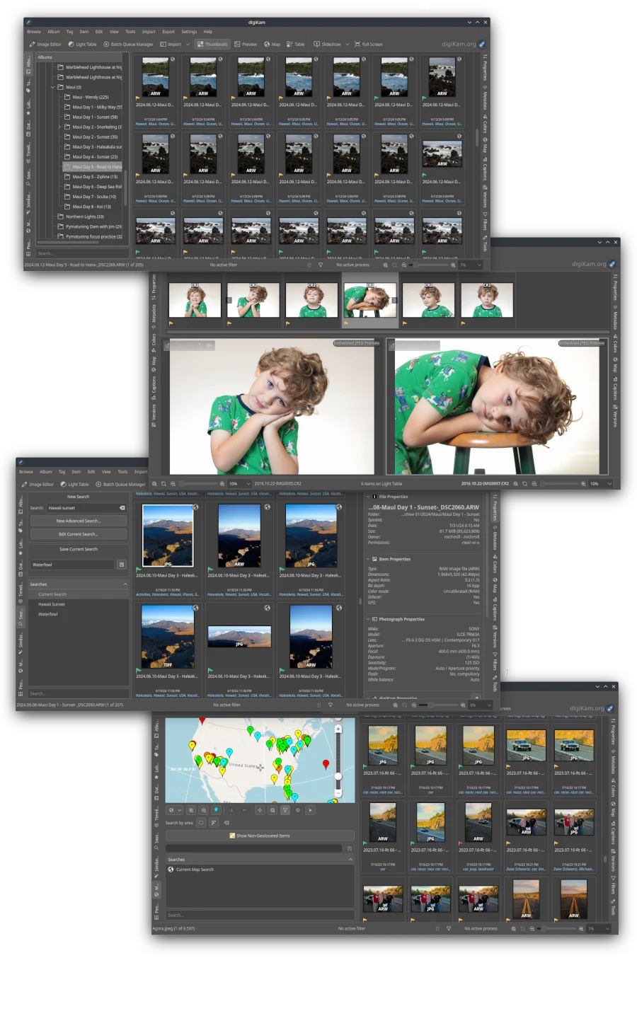 digiKam 相册与照片管理主界面